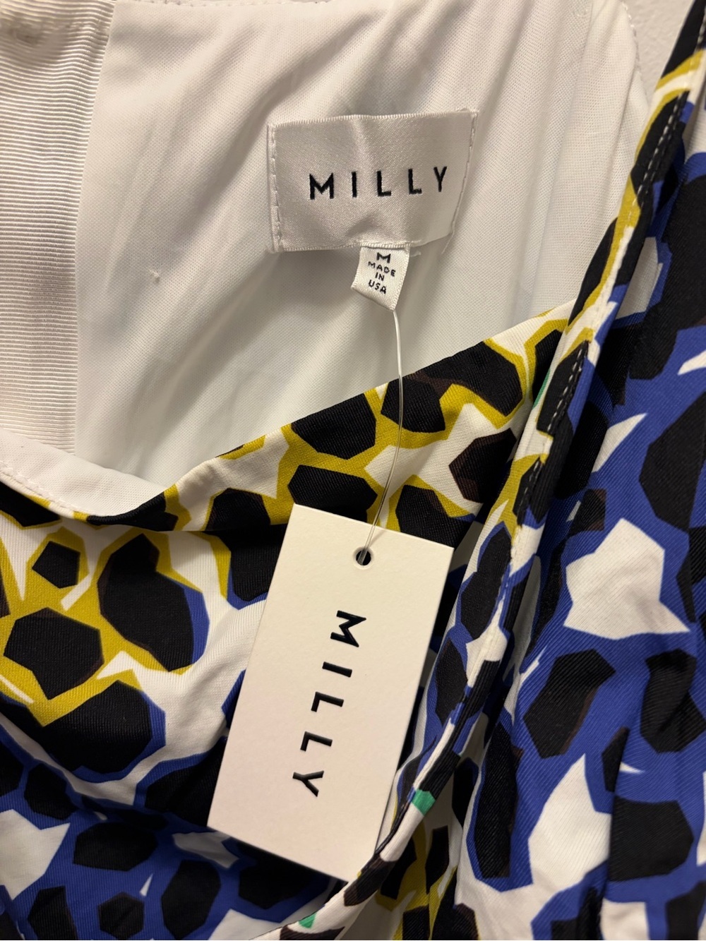 NWT Milly Leopard Print Sheath Dress Women's M Blue Green Cocktail Mini Feminine - Picture 7 of 10